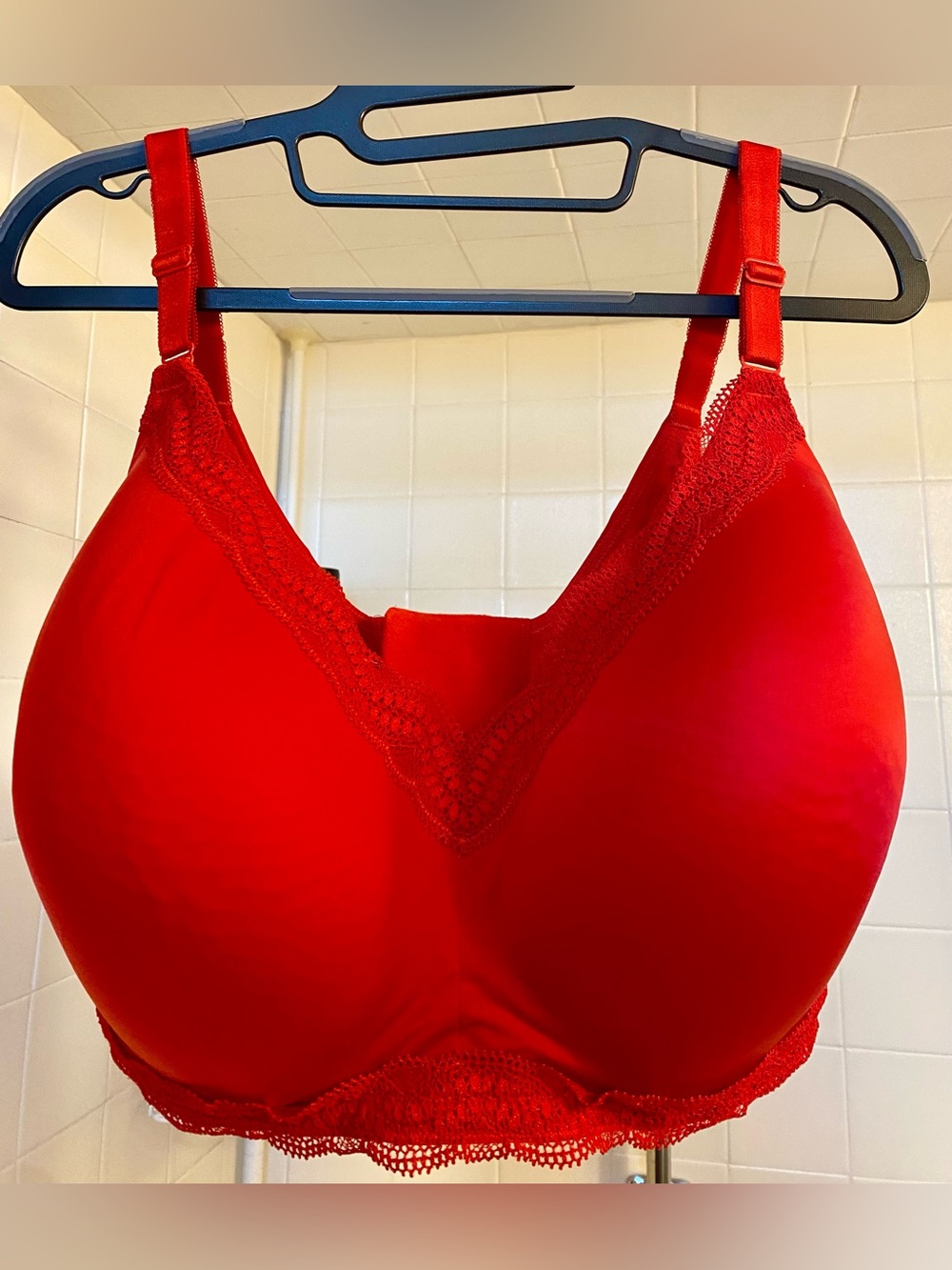 3/$50 Torrid Red Lace-Trim Wireless Bra